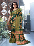 Olive Georgette  saree