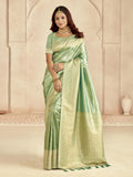 Cream Banaras Silk Saree