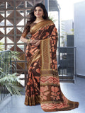 Olive Georgette  saree