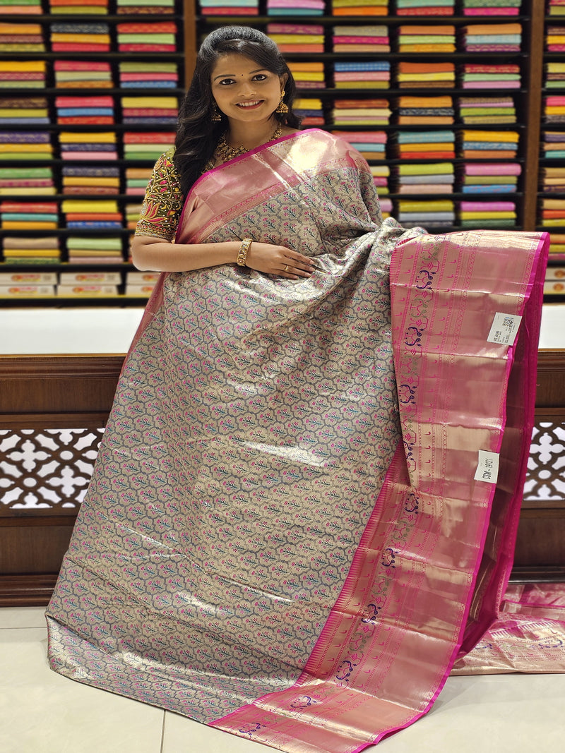 CSM-19121 | Rama Green & Magenta Kanchi Padiya Pattu Saree