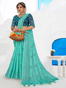 Cream Georgette saree