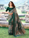 Green Georgette saree