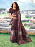 Green Georgette saree