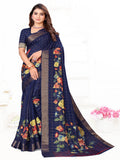 Violet Moose Crepe Saree