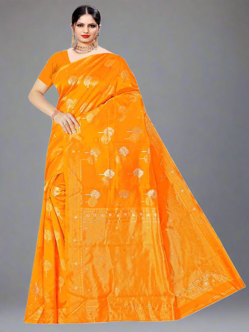 Magenta Banaras Silk Saree