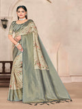 Grey Soft silk saree