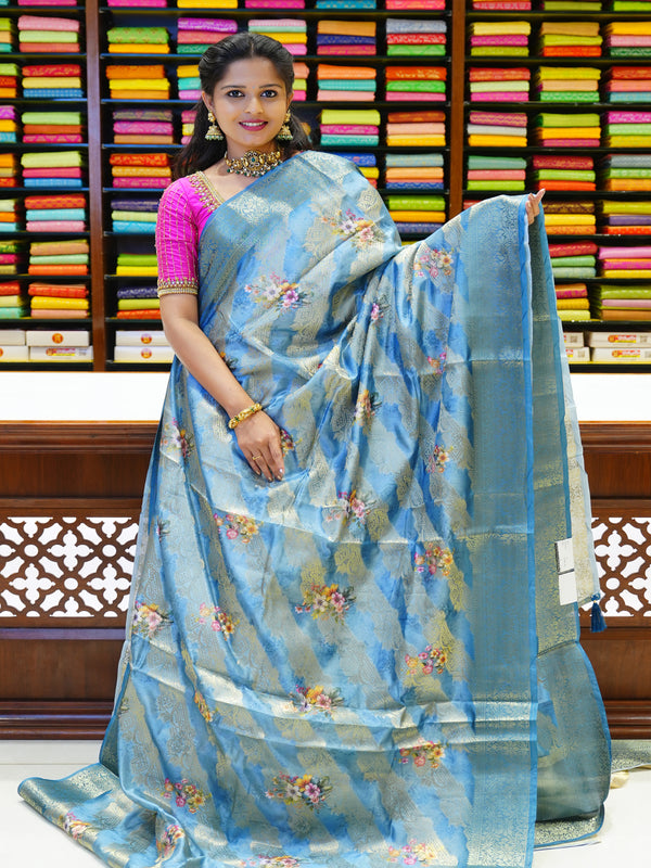 CSM-19503 | Light Blue Soft Kathan Silk Saree