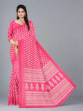 Onion Pink  Chanderi silk  saree  | BUY 1 GET 1 FREE