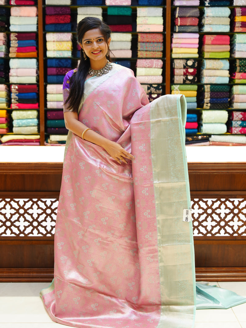 CSM-19699 | Pink Kanchi Padiya Pattu Saree