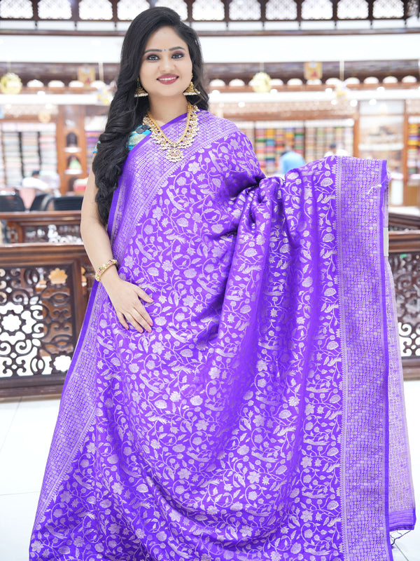 CSM-17474 | Purple Soft Khadi Silk Saree