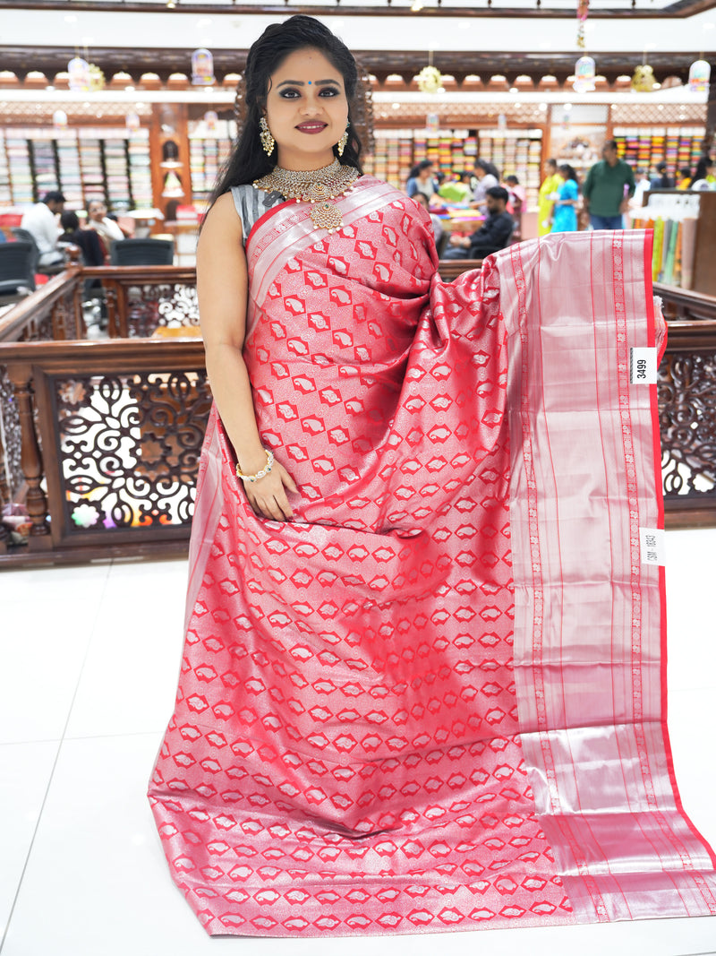 CSM-18343 | Red Kanchi Brocade Saree