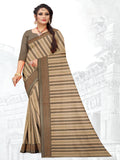 Brown Chiffon Brasso Saree | BUY 1 GET 1 FREE