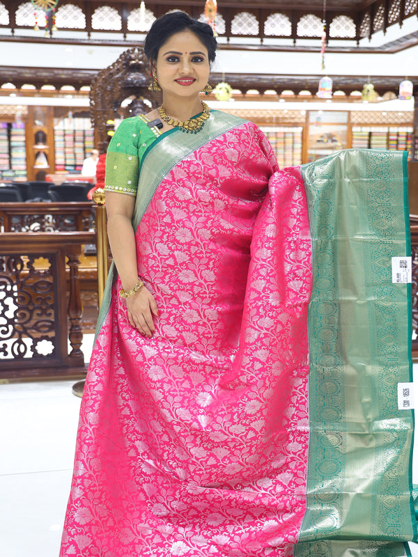 CSM-18526 | Magenta & Green Kanchi Kalakshetra Pattu Saree