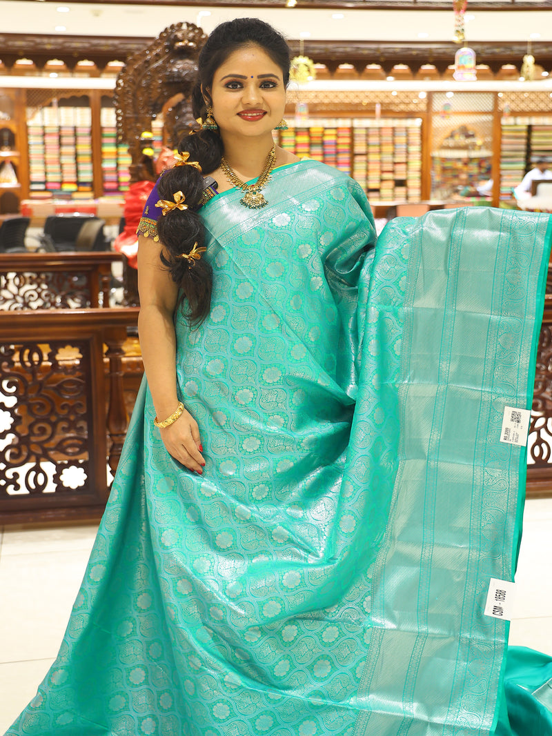 CSM-18588 | Sea Green Kanjivaram Saree