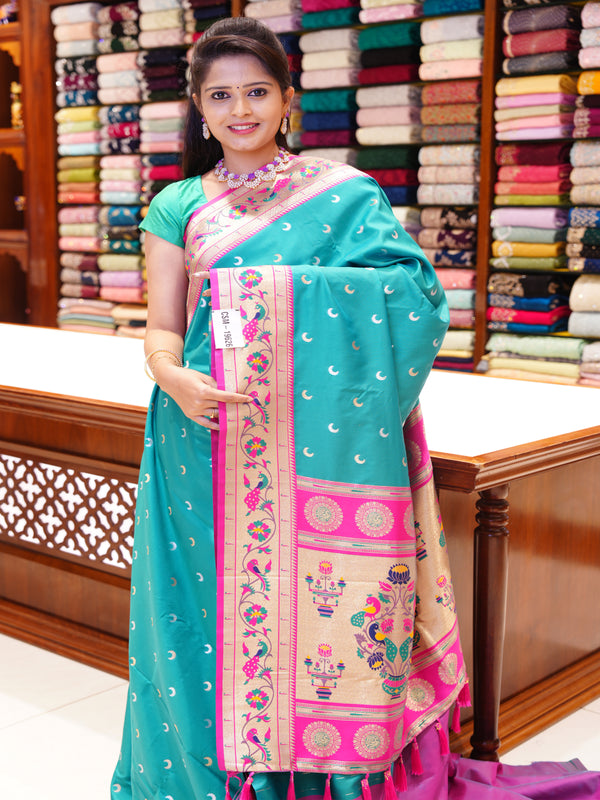 CSM-19626 | Rama Green Paithani Saree