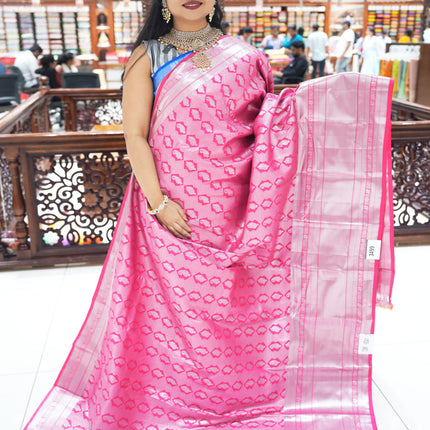 CSM-18341 | Rani Pink Kanchi Brocade Saree