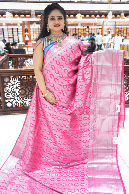 CSM-18341 | Rani Pink Kanchi Brocade Saree