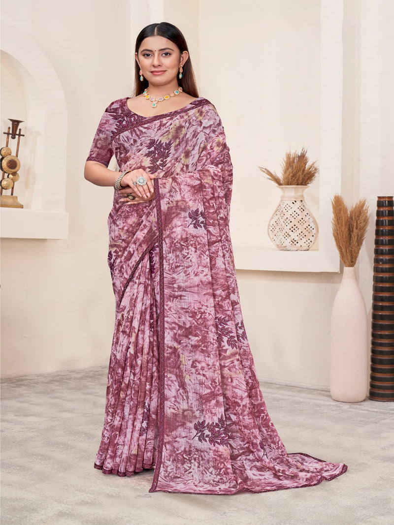 Grey saree Georgette| BUY 1 GET 1 FREE