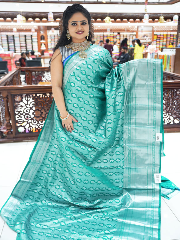 CSM-18340 | Green Kanchi Brocade Saree