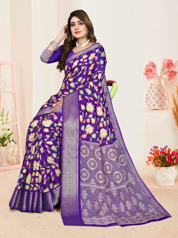 Violet Crush Georgette Saree