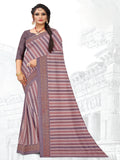 Brown Chiffon Brasso Saree | BUY 1 GET 1 FREE