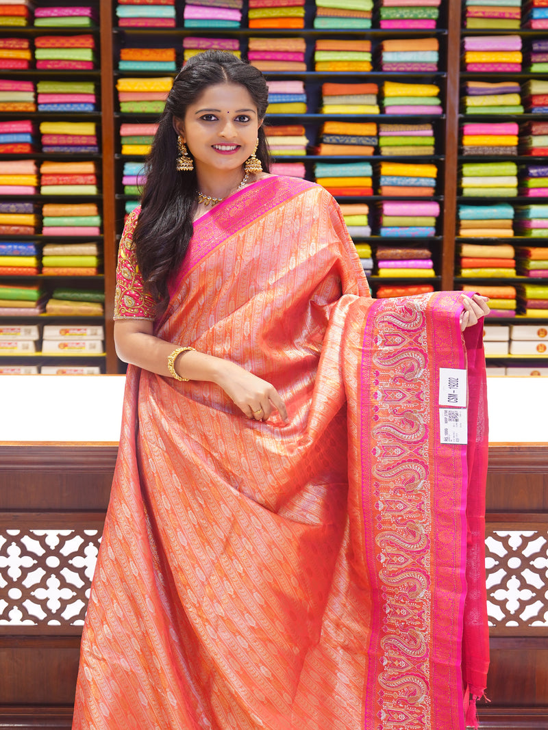 CSM-19202 | Rust Paithani Tissue Saree