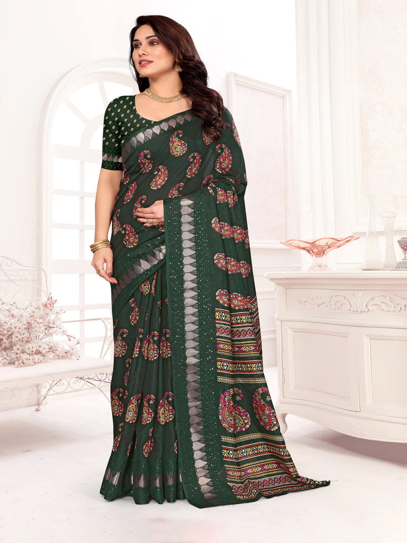 Wine Jute saree