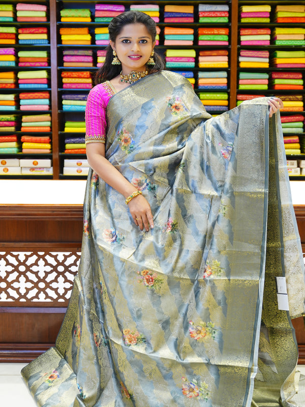 CSM-19507 | Grey Soft Kathan Silk Saree