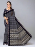 Navy  Chanderi Silk Saree  | BUY 1 GET 1 FREE