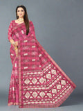 Onion Pink  Chanderi silk  saree  | BUY 1 GET 1 FREE