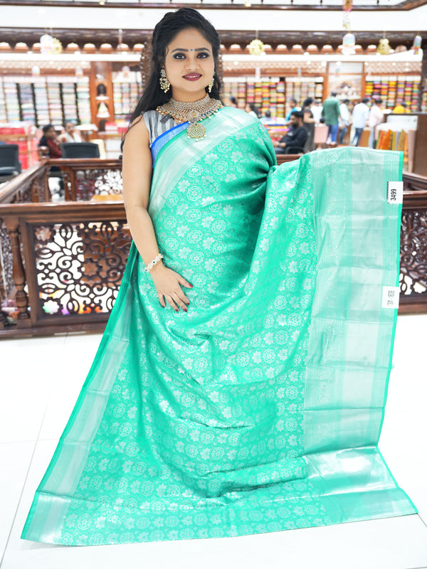 CSM-18338 | Light Green Kanchi Brocade Saree