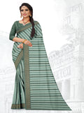 Brown Chiffon Brasso Saree | BUY 1 GET 1 FREE