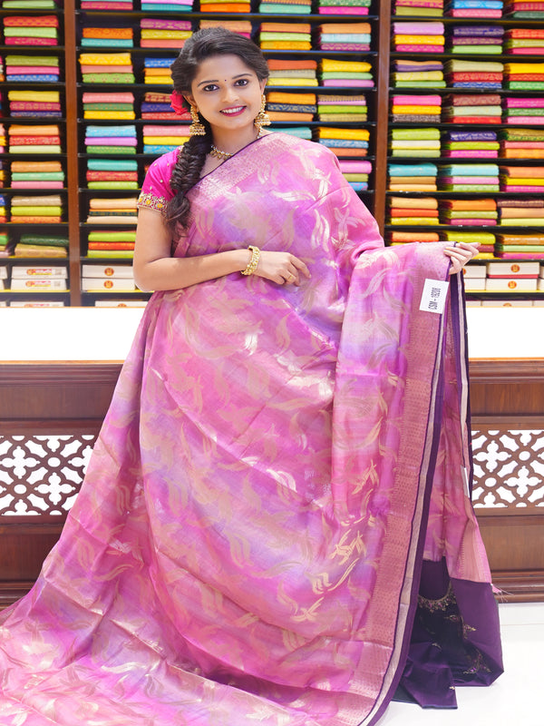 CSM-19208 | Light Purple Munga Silk Saree