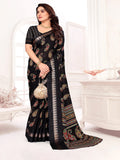 Wine Jute saree