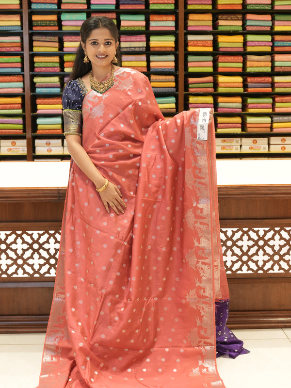 CSM-19384 | Pink Dola Silk Saree