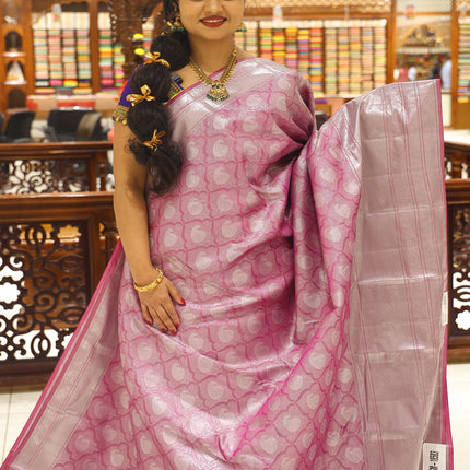 CSM-18583 | Onion Pink Kanjivaram Saree