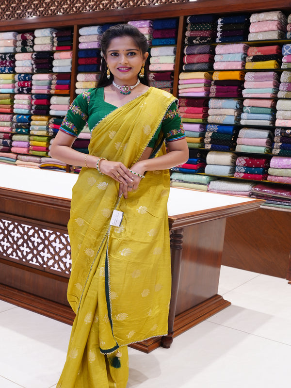 CSM-19671 | Mehandi Green Varsha Silk Saree