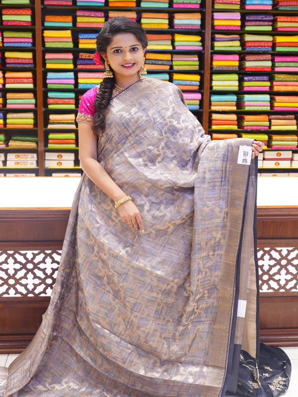 CSM-19207 | Grey Munga Silk Saree