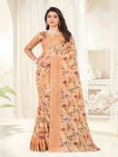 Lavender  Georgette  saree