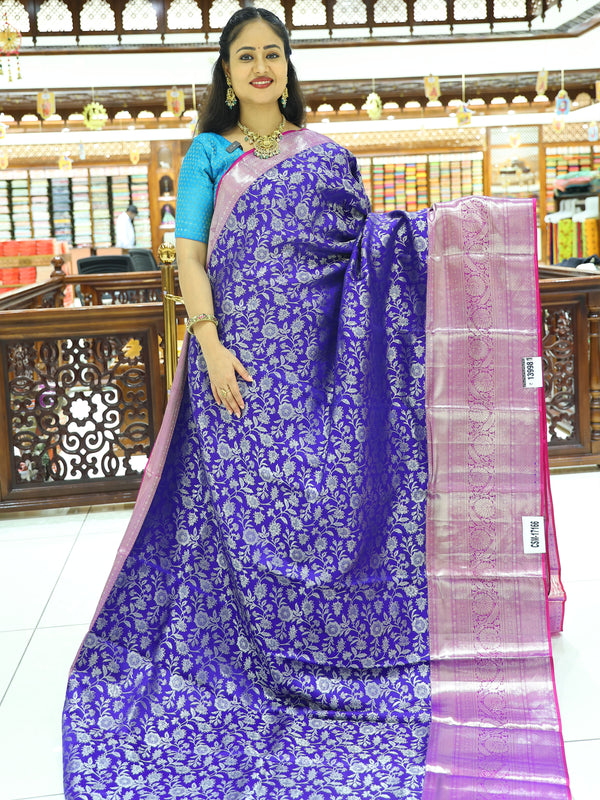 CSM-17166 | Navy & Magenta Kanchi Heera Pattu Saree