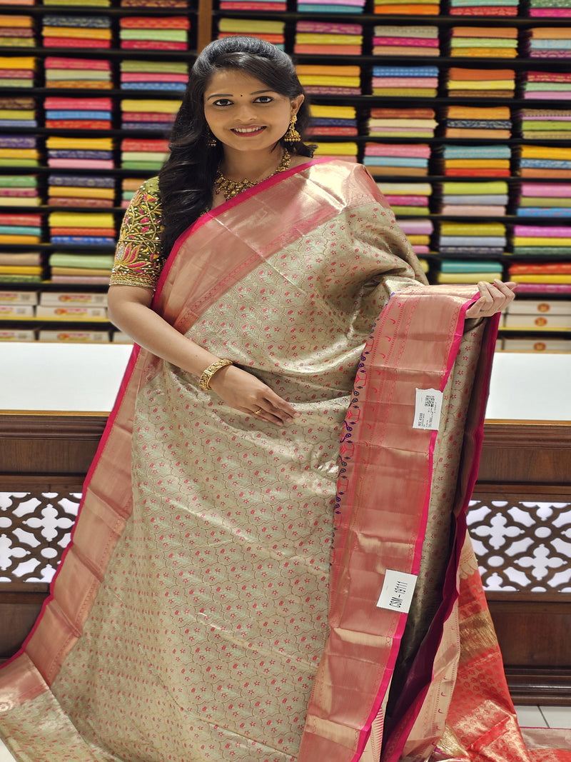 CSM-19111 | Light Green & Pink Kanchi Padiya Pattu Saree