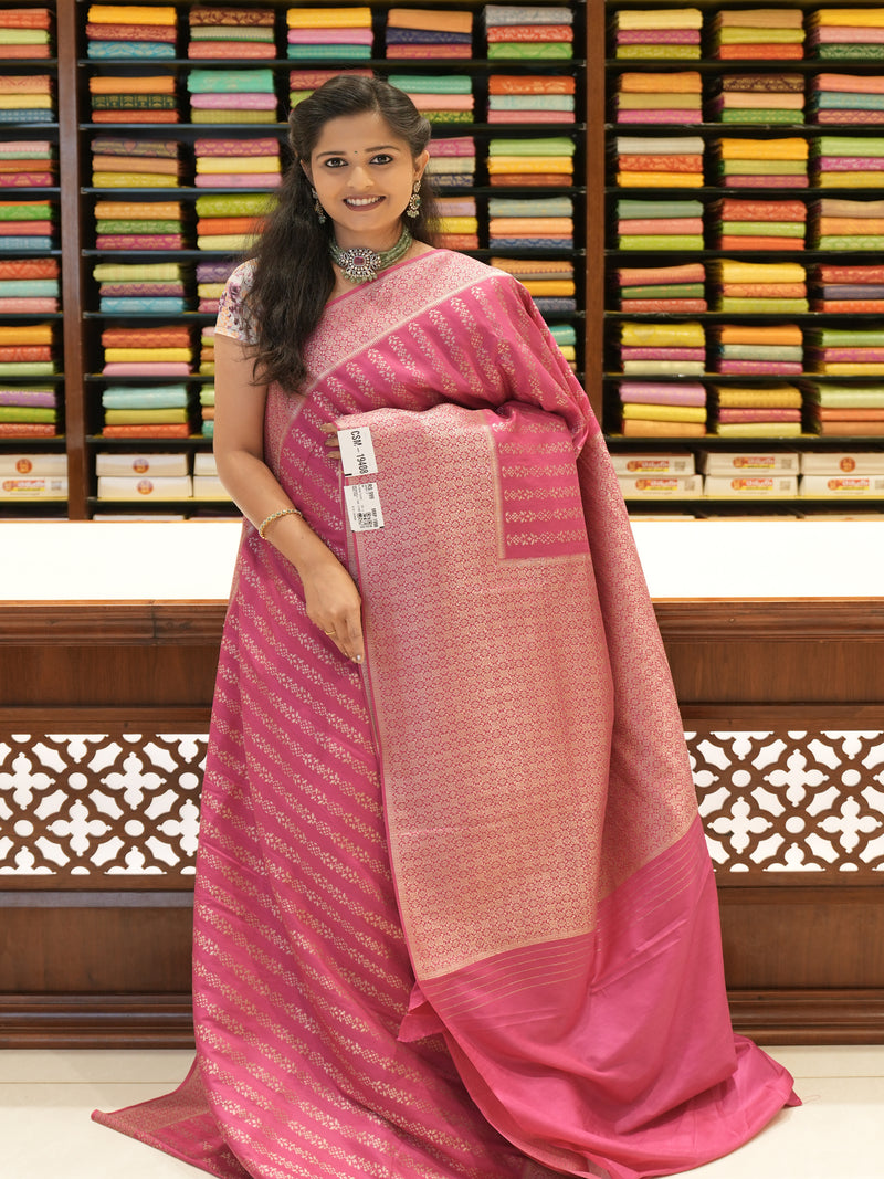 CSM-19408 | Rani Pink Banaras Saree