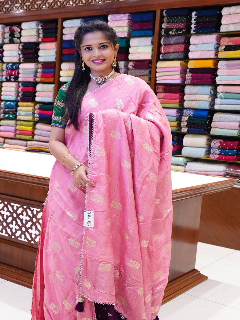 CSM-19675 | Pink Varsha Silk Saree