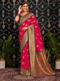 Rani Pink & Rama Green Soft Silk Saree