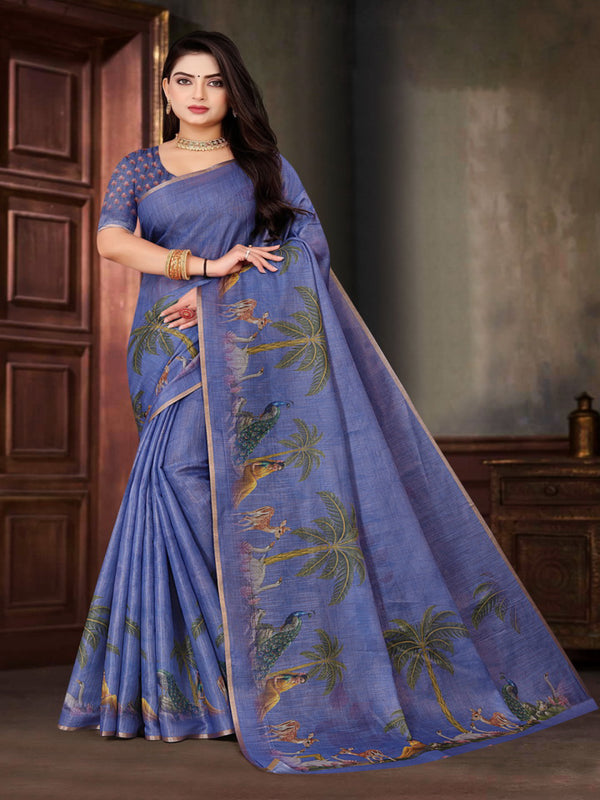 Lavender Dupiyana Silk saree