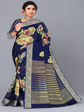 Navy Georgette Saree