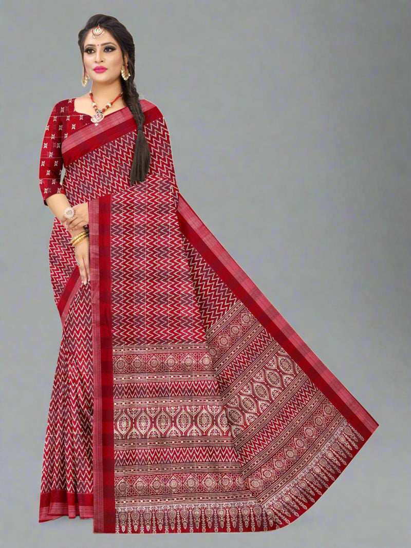 Navy  Chanderi Silk Saree  | BUY 1 GET 1 FREE