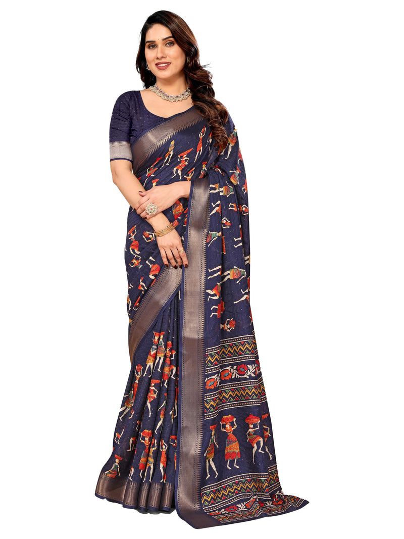 Purple  Dola Silk Saree | BUY 1 GET 1 FREE