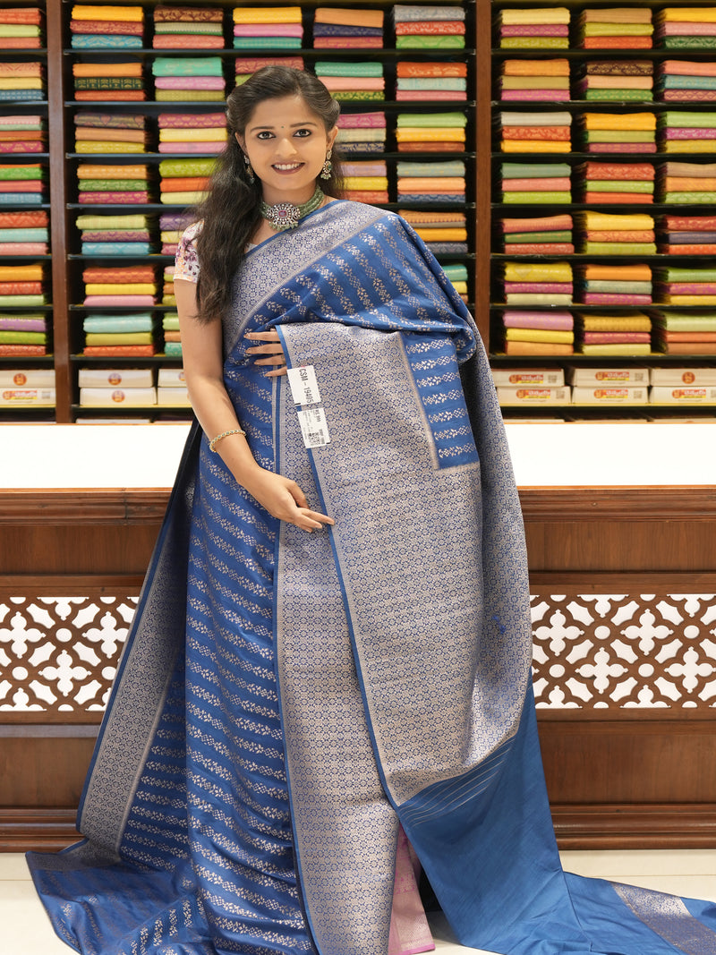 CSM-19405 | Teal Banaras Saree