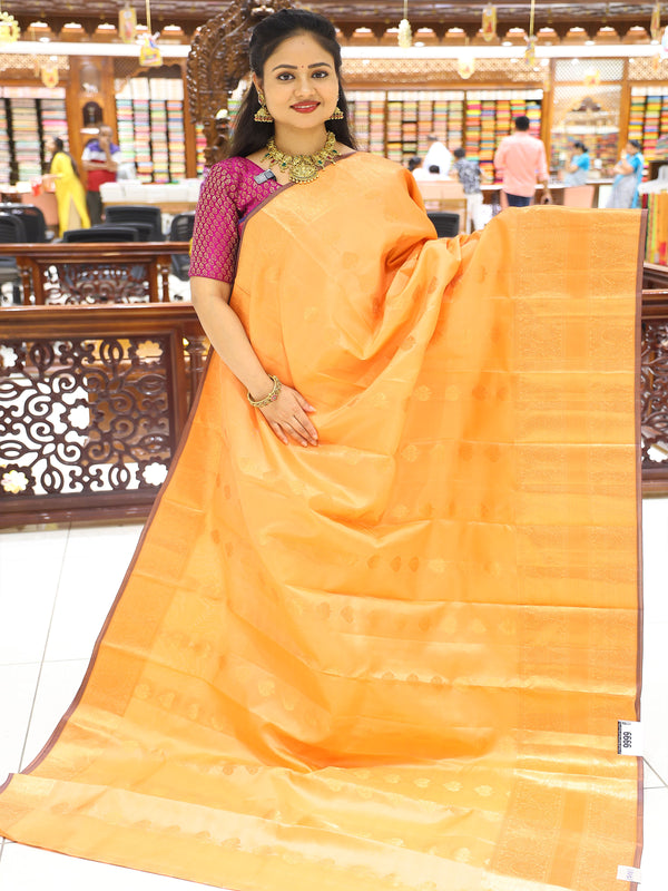 CSM-17061 | Golden Yellow Kanchi Pattu Saree